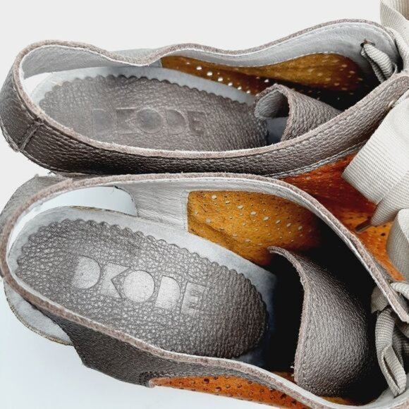 DKODE Peep-Toe Lace-up Perforated Leather High Heels Sz 10 | Eur 41 - Picture 11 of 14